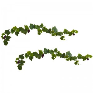 Nearly Natural Grape Leaf Deluxe Garland with Grapes TXN4238